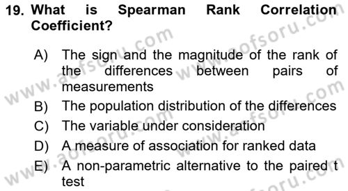 Statistics 2 Dersi 2022 - 2023 Yılı Yaz Okulu Sınav Soruları 19. Soru