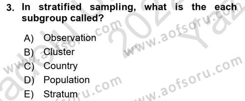 Statistics 2 Dersi 2022 - 2023 Yılı Yaz Okulu Sınav Soruları 3. Soru