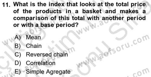 Statistics 2 Dersi 2023 - 2024 Yılı (Final) Dönem Sonu Sınav Soruları 11. Soru