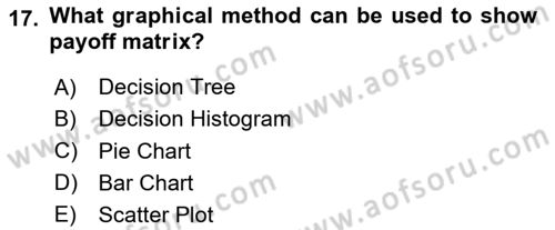 Statistics 2 Dersi 2023 - 2024 Yılı (Final) Dönem Sonu Sınav Soruları 17. Soru