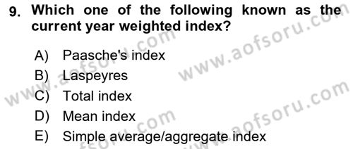 Statistics 2 Dersi 2023 - 2024 Yılı (Final) Dönem Sonu Sınav Soruları 9. Soru