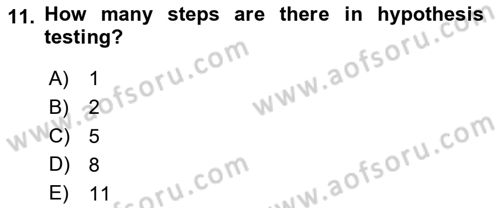 Statistics 2 Dersi 2024 - 2025 Yılı (Vize) Ara Sınav Soruları 11. Soru