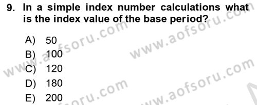 Statistics 2 Dersi 2024 - 2025 Yılı (Final) Dönem Sonu Sınav Soruları 9. Soru