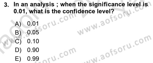 Statistics 2 Dersi 2024 - 2025 Yılı Yaz Okulu Sınav Soruları 3. Soru