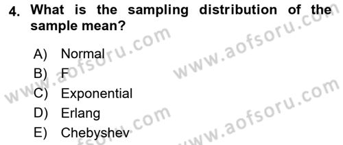 Statistics 2 Dersi 2024 - 2025 Yılı Yaz Okulu Sınav Soruları 4. Soru