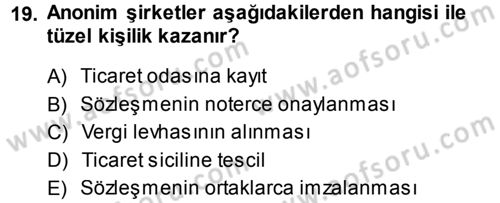 Proje Analizi ve Değerlendirme Dersi 2013 - 2014 Yılı (Vize) Ara Sınav Soruları 19. Soru