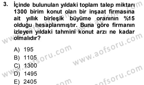 Proje Analizi ve Değerlendirme Dersi 2013 - 2014 Yılı (Final) Dönem Sonu Sınav Soruları 3. Soru