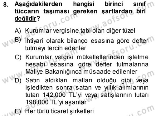 Proje Analizi ve Değerlendirme Dersi 2013 - 2014 Yılı (Final) Dönem Sonu Sınav Soruları 8. Soru