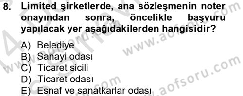 Proje Analizi ve Değerlendirme Dersi 2013 - 2014 Yılı Tek Ders Sınav Soruları 8. Soru