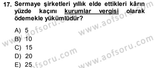 Proje Analizi ve Değerlendirme Dersi 2014 - 2015 Yılı (Vize) Ara Sınav Soruları 17. Soru