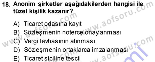 Proje Analizi ve Değerlendirme Dersi 2014 - 2015 Yılı (Vize) Ara Sınav Soruları 18. Soru