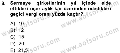 Proje Analizi ve Değerlendirme Dersi 2014 - 2015 Yılı (Final) Dönem Sonu Sınav Soruları 8. Soru