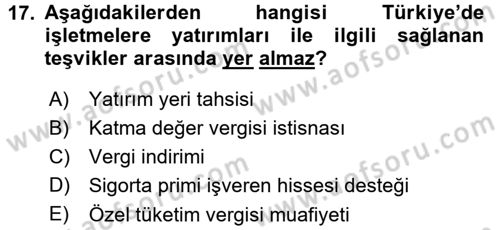 Proje Analizi ve Değerlendirme Dersi 2015 - 2016 Yılı (Final) Dönem Sonu Sınav Soruları 17. Soru