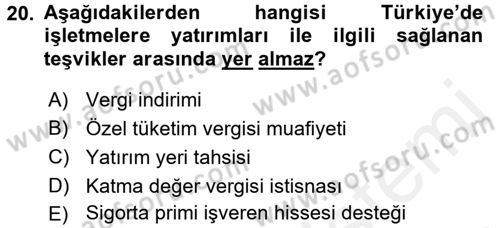 Proje Analizi ve Değerlendirme Dersi 2015 - 2016 Yılı Tek Ders Sınav Soruları 20. Soru