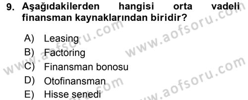 Proje Analizi ve Değerlendirme Dersi 2016 - 2017 Yılı 3 Ders Sınav Soruları 9. Soru