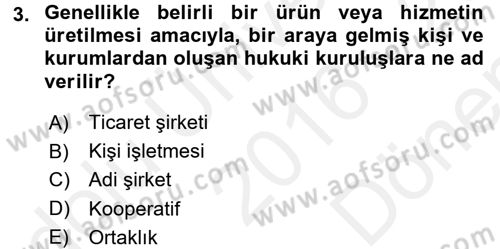 Proje Analizi ve Değerlendirme Dersi 2016 - 2017 Yılı (Final) Dönem Sonu Sınav Soruları 3. Soru