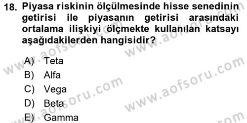 Proje Analizi ve Değerlendirme Dersi 2017 - 2018 Yılı 3 Ders Sınav Soruları 18. Soru