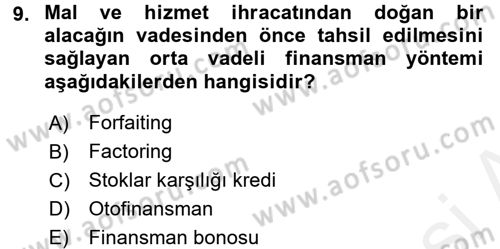 Proje Analizi ve Değerlendirme Dersi 2017 - 2018 Yılı 3 Ders Sınav Soruları 9. Soru