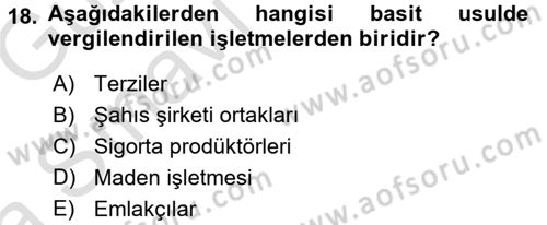 Proje Analizi ve Değerlendirme Dersi 2017 - 2018 Yılı (Vize) Ara Sınav Soruları 18. Soru