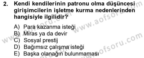 İş Planı Dersi 2012 - 2013 Yılı (Vize) Ara Sınav Soruları 2. Soru