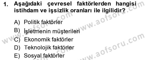 İş Planı Dersi 2013 - 2014 Yılı (Final) Dönem Sonu Sınav Soruları 1. Soru