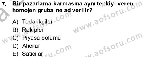 İş Planı Dersi 2014 - 2015 Yılı (Vize) Ara Sınav Soruları 7. Soru