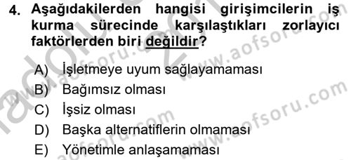 İş Planı Dersi 2016 - 2017 Yılı (Vize) Ara Sınav Soruları 4. Soru