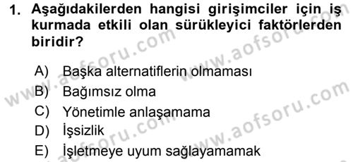 İş Planı Dersi 2016 - 2017 Yılı (Final) Dönem Sonu Sınav Soruları 1. Soru