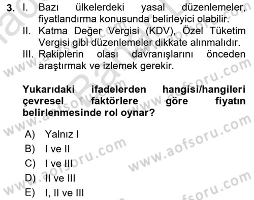 İş Planı Dersi 2021 - 2022 Yılı (Final) Dönem Sonu Sınav Soruları 3. Soru