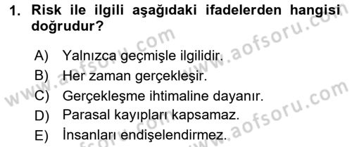 İş Planı Dersi 2023 - 2024 Yılı (Final) Dönem Sonu Sınav Soruları 1. Soru