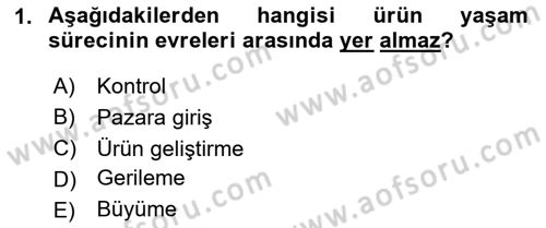 İş Planı Dersi 2024 - 2025 Yılı (Vize) Ara Sınav Soruları 1. Soru