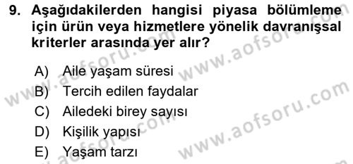 İş Planı Dersi 2024 - 2025 Yılı (Vize) Ara Sınav Soruları 9. Soru
