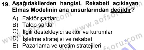 Yenilik Yönetimi Dersi 2012 - 2013 Yılı (Final) Dönem Sonu Sınav Soruları 19. Soru