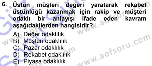 Yenilik Yönetimi Dersi 2012 - 2013 Yılı (Final) Dönem Sonu Sınav Soruları 6. Soru