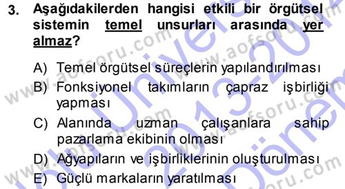 Yenilik Yönetimi Dersi 2013 - 2014 Yılı (Final) Dönem Sonu Sınav Soruları 3. Soru