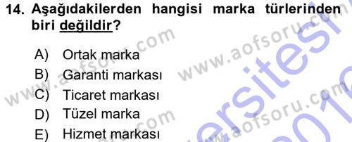 Yenilik Yönetimi Dersi 2015 - 2016 Yılı (Final) Dönem Sonu Sınav Soruları 14. Soru