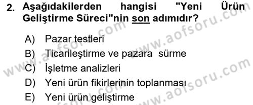 Yenilik Yönetimi Dersi 2015 - 2016 Yılı (Final) Dönem Sonu Sınav Soruları 2. Soru
