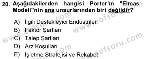 Yenilik Yönetimi Dersi 2015 - 2016 Yılı (Final) Dönem Sonu Sınav Soruları 20. Soru