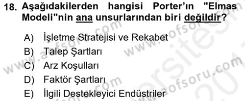Yenilik Yönetimi Dersi 2016 - 2017 Yılı (Final) Dönem Sonu Sınav Soruları 18. Soru