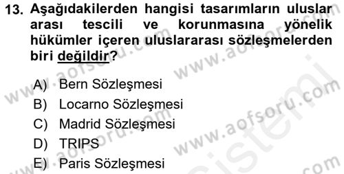 Yenilik Yönetimi Dersi 2017 - 2018 Yılı (Final) Dönem Sonu Sınav Soruları 13. Soru