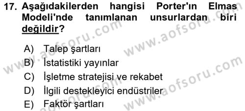 Yenilik Yönetimi Dersi 2017 - 2018 Yılı (Final) Dönem Sonu Sınav Soruları 17. Soru