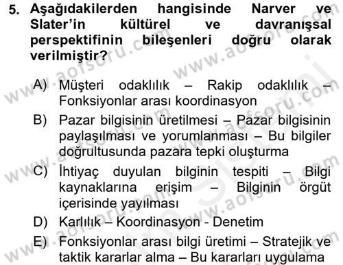 Yenilik Yönetimi Dersi 2017 - 2018 Yılı (Final) Dönem Sonu Sınav Soruları 5. Soru