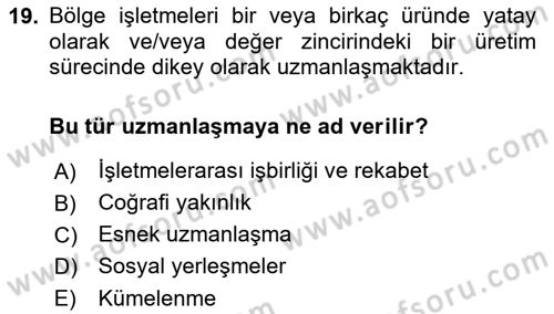 Yenilik Yönetimi Dersi 2018 - 2019 Yılı Yaz Okulu Sınav Soruları 19. Soru