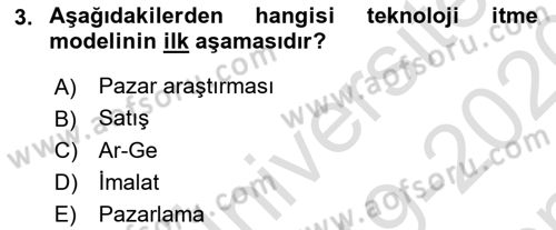 Yenilik Yönetimi Dersi 2019 - 2020 Yılı (Final) Dönem Sonu Sınav Soruları 3. Soru
