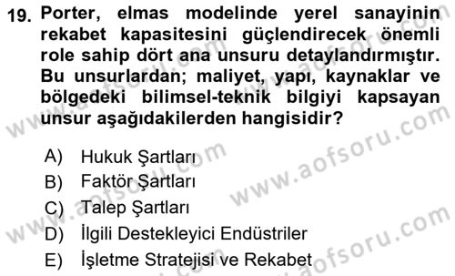 Yenilik Yönetimi Dersi 2020 - 2021 Yılı Yaz Okulu Sınav Soruları 19. Soru