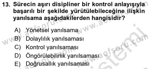 Yenilik Yönetimi Dersi 2021 - 2022 Yılı (Final) Dönem Sonu Sınav Soruları 13. Soru