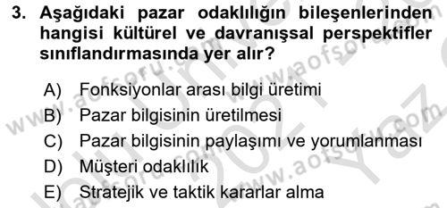 Yenilik Yönetimi Dersi 2021 - 2022 Yılı Yaz Okulu Sınav Soruları 3. Soru