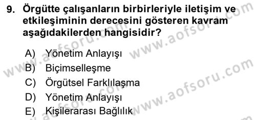 Yenilik Yönetimi Dersi 2023 - 2024 Yılı (Final) Dönem Sonu Sınav Soruları 9. Soru