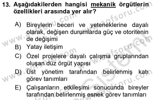 Yenilik Yönetimi Dersi 2023 - 2024 Yılı Yaz Okulu Sınav Soruları 13. Soru