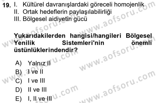 Yenilik Yönetimi Dersi 2024 - 2025 Yılı (Final) Dönem Sonu Sınav Soruları 19. Soru
